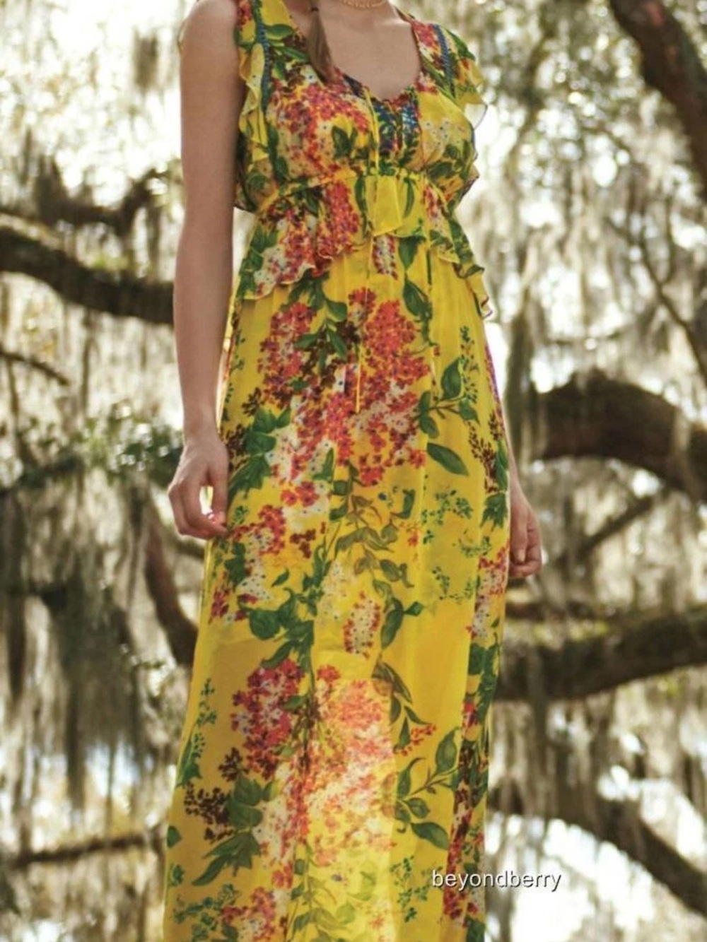 Anthropologie Plenty by Tracy Reese Sungrove Floral Maxi Dress - Size XS